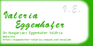 valeria eggenhofer business card